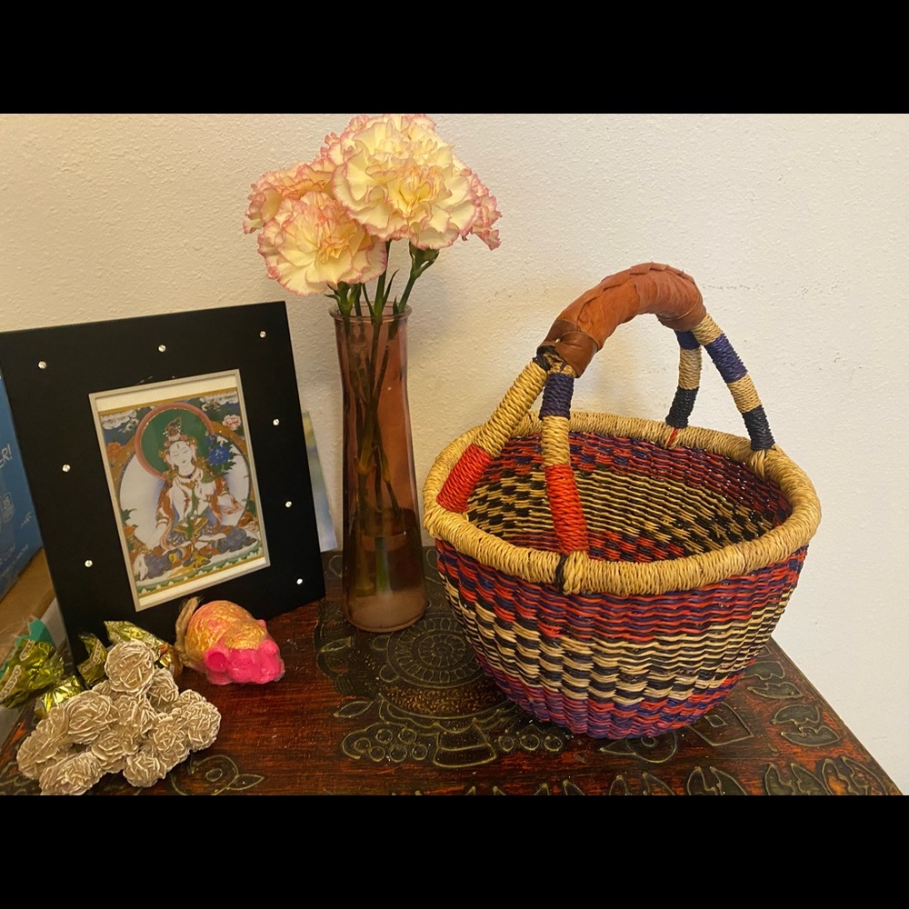 Woven African basket